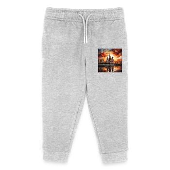 Peintures abstraites du Kremlin à Moscou, Russie - Pantalon de jogging enfant bio Stanley/Stella - gris chiné - Devant