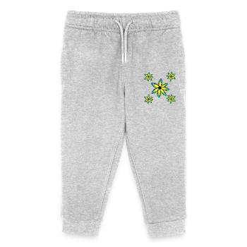 buntes Blumenmuster florale Blumenranke Blume - Kinder Organic Jogginghose Mini Mover von Stanley/Stella - Grau meliert - Vorne