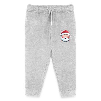 Weihnachtsmann-Kopf - Kinder Organic Jogginghose Mini Mover von Stanley/Stella - Grau meliert - Vorne