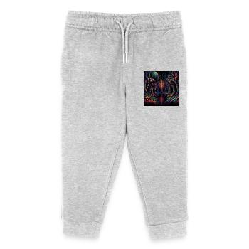Dark Forest - Kinder Organic Jogginghose Mini Mover von Stanley/Stella - Grau meliert - Vorne