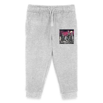 Amis squelettes - Pantalon de jogging enfant bio Stanley/Stella - gris chiné - Devant