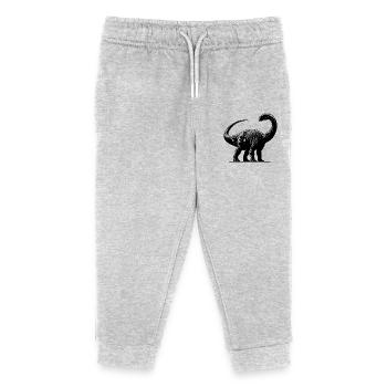 Massive Brachiosaurus Dino Dinosaur - Kids Organic Sweatpants by Stanley/Stella - heather grey - Front