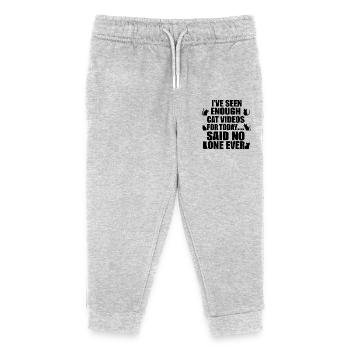 Nie Genug Katzenvideos! - Kinder Organic Jogginghose Mini Mover von Stanley/Stella - Grau meliert - Vorne