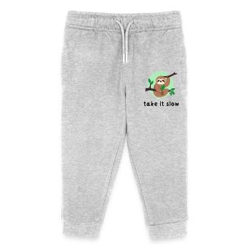 Gehen Sie es langsam an - Kinder Organic Jogginghose Mini Mover von Stanley/Stella - Grau meliert - Vorne