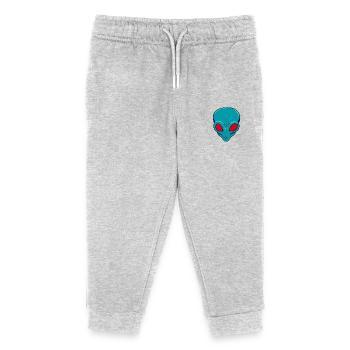 Außerirdischer - Kinder Organic Jogginghose Mini Mover von Stanley/Stella - Grau meliert - Vorne