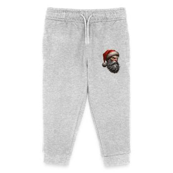 Böser Weihnachtsmann – Dunkler Feiertags-Antiheld - Kinder Organic Jogginghose Mini Mover von Stanley/Stella - Grau meliert - Vorne