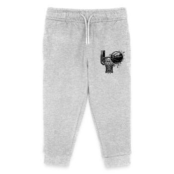 Basketball hoop with basketball - Kids Organic Sweatpants by Stanley/Stella - heather grey - Front