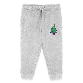 Weihnachtsbaum - Kinder Organic Jogginghose Mini Mover von Stanley/Stella - Grau meliert - Vorne