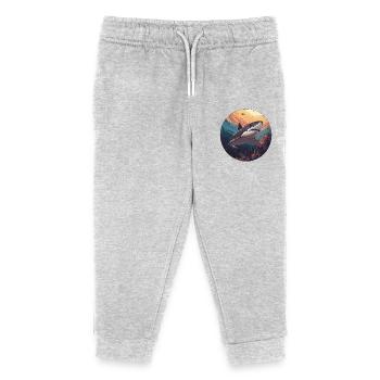 Majesty of the Seas: The King of the Deep! - Kids Organic Sweatpants by Stanley/Stella - heather grey - Front