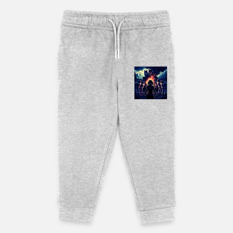 Urzeitlicher Krieger - Kinder Organic Jogginghose Mini Mover von Stanley/Stella - Grau meliert