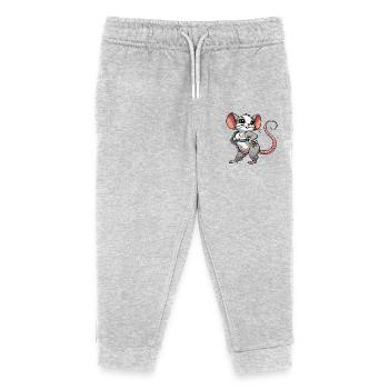 Bath mouse - Kids Organic Sweatpants by Stanley/Stella - heather grey - Front