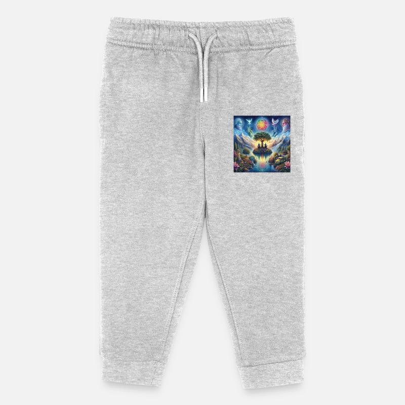 Bouddha paisible - Pantalon de jogging enfant bio Stanley/Stella - gris chiné