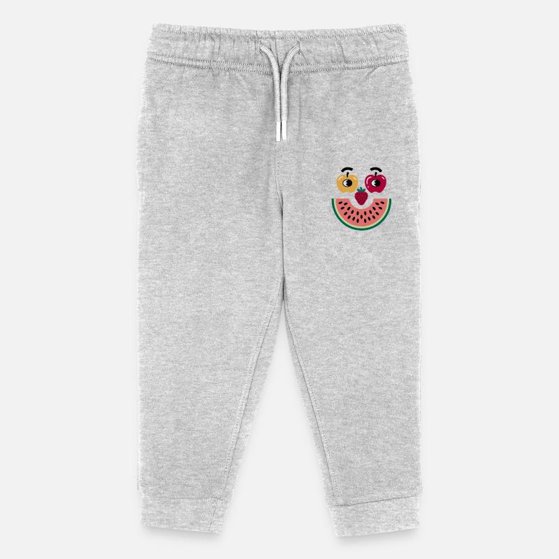 Visage de fruit - Pantalon de jogging enfant bio Stanley/Stella - gris chiné