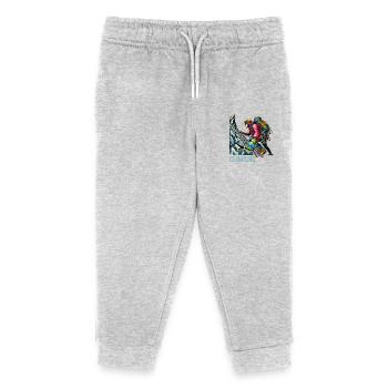 Bergsteiger Climbing - Kinder Organic Jogginghose Mini Mover von Stanley/Stella - Grau meliert - Vorne