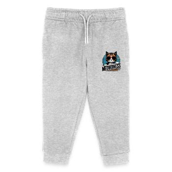 Lunettes de soleil Miaou Chat - Pantalon de jogging enfant bio Stanley/Stella - gris chiné - Devant