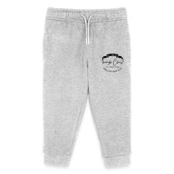 All things are possible through Christ - Kids Organic Sweatpants by Stanley/Stella - heather grey - Front