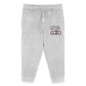 Made in 2010 retro - Kids Organic Sweatpants by Stanley/Stella - heather grey - Front