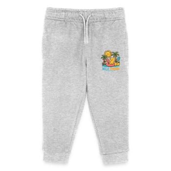 Hello Summer - Kinder Organic Jogginghose Mini Mover von Stanley/Stella - Grau meliert - Vorne