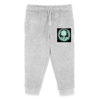 Casque extraterrestre - Pantalon de jogging enfant bio Stanley/Stella - gris chiné - Devant