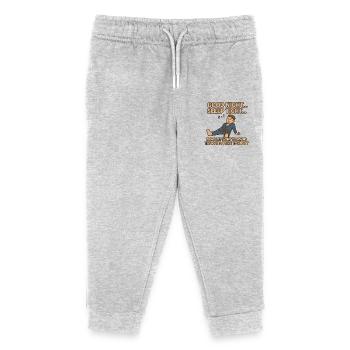 "Guillotine-Träume" - Kinder Organic Jogginghose Mini Mover von Stanley/Stella - Grau meliert - Vorne