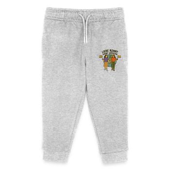 L’amour ne connaît pas de frontières - Pantalon de jogging enfant bio Stanley/Stella - gris chiné - Devant