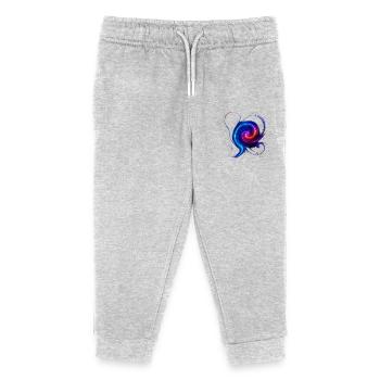 Cosmic Flow – eine Sammlung von lebendigen, galaktischen - Kinder Organic Jogginghose Mini Mover von Stanley/Stella - Grau meliert - Vorne