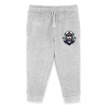 Kapitän Captain Seemann - Kinder Organic Jogginghose Mini Mover von Stanley/Stella - Grau meliert - Vorne