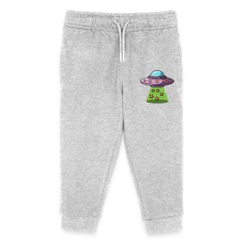 Ufo - Kinder Organic Jogginghose Mini Mover von Stanley/Stella - Grau meliert - Vorne