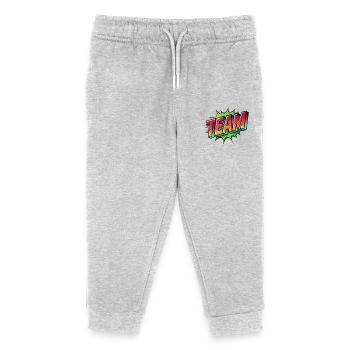 team - Kinder Organic Jogginghose Mini Mover von Stanley/Stella - Grau meliert - Vorne