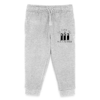 I can't, I have batteries to recharge. - Kids Organic Sweatpants by Stanley/Stella - heather grey - Front