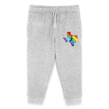 LGBTQ Flag in Texas State Map - Kids Organic Sweatpants by Stanley/Stella - heather grey - Front