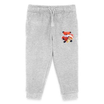 School fox - Kids Organic Sweatpants by Stanley/Stella - heather grey - Front