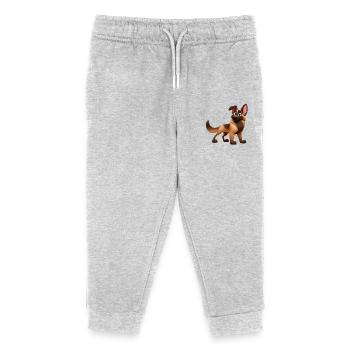 Malinois - Kinder Organic Jogginghose Mini Mover von Stanley/Stella - Grau meliert - Vorne