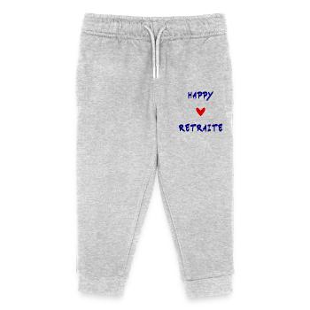 RETRAITE. BONNE RETRAITE. JOYEUSE RETRAITE. COEUR - Pantalon de jogging enfant bio Stanley/Stella - gris chiné - Devant