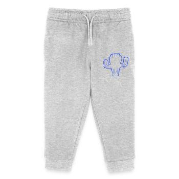Cactus Plant Prickly Spiny Deserts Cacti - Kids Organic Sweatpants by Stanley/Stella - heather grey - Front