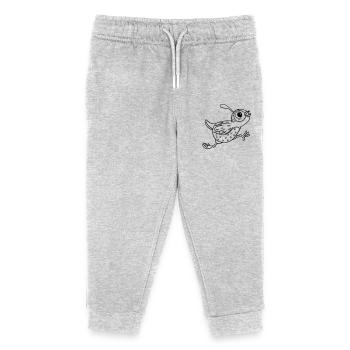 The little quail, coloring fun for children's clothes - Kids Organic Sweatpants by Stanley/Stella - heather grey - Front