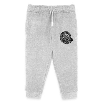 spiralförmige schwarze Muschel - Kinder Organic Jogginghose Mini Mover von Stanley/Stella - Grau meliert - Vorne