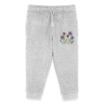 Fleur - Pantalon de jogging enfant bio Stanley/Stella - gris chiné - Devant