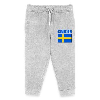 Suède - Pantalon de jogging enfant bio Stanley/Stella - gris chiné - Devant