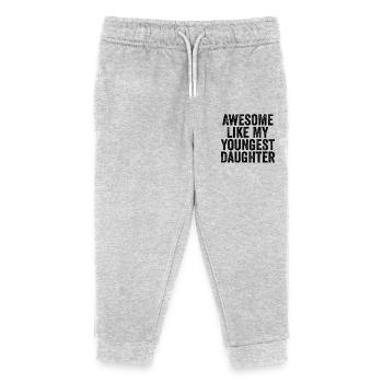 Genial wie meine younGest Tochter - Kinder Organic Jogginghose Mini Mover von Stanley/Stella - Grau meliert - Vorne