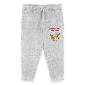 Brezel Nur für den Notfall - Kinder Organic Jogginghose Mini Mover von Stanley/Stella - Grau meliert - Vorne
