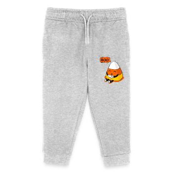 Spooky candy and halloween - Kids Organic Sweatpants by Stanley/Stella - heather grey - Front