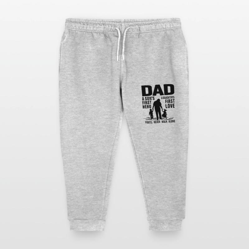 dad a son's first hero a daughter's first love Kids Organic Sweatpants by Stanley/Stella