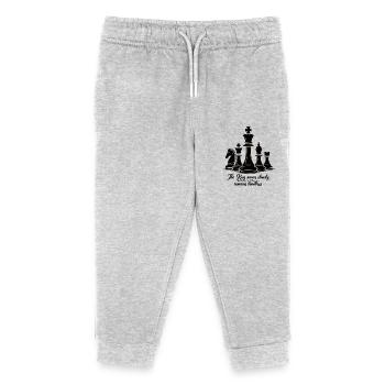 Jeu de mouvement Chess King - Pantalon de jogging enfant bio Stanley/Stella - gris chiné - Devant