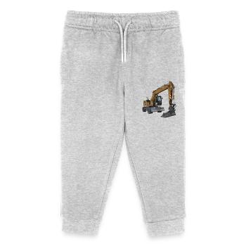 Radbagger - Kinder Organic Jogginghose Mini Mover von Stanley/Stella - Grau meliert - Vorne