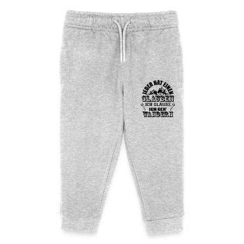 Hiking Hiking Sports Mountains - Kids Organic Sweatpants by Stanley/Stella - heather grey - Front