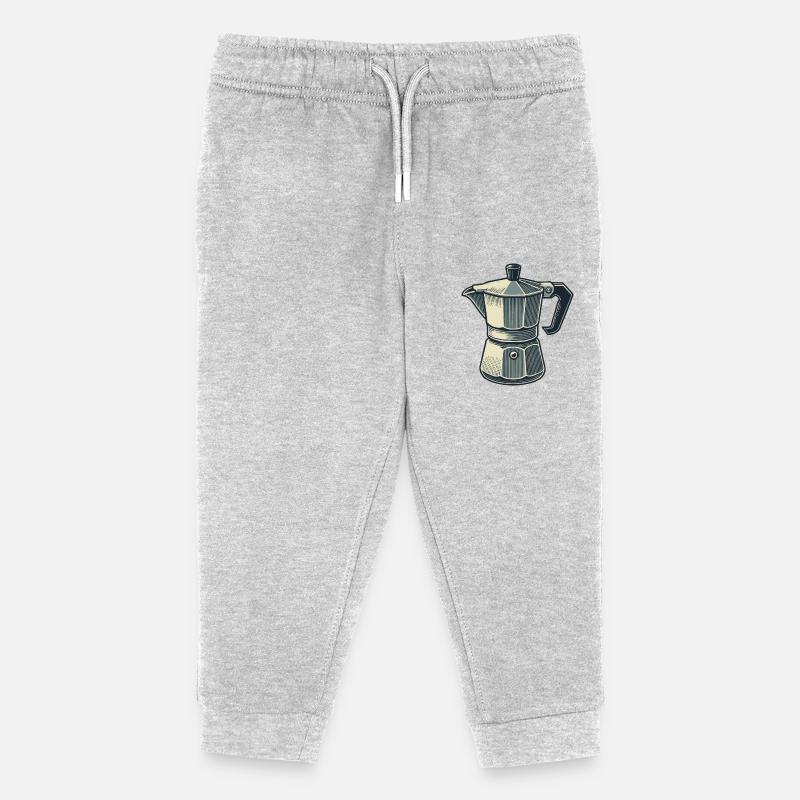 Cafetière à expresso - Pantalon de jogging enfant bio Stanley/Stella - gris chiné
