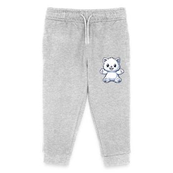 Cuddly toy - cat - Kids Organic Sweatpants by Stanley/Stella - heather grey - Front