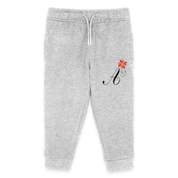 A. ALPHABET. LOVE - Kids Organic Sweatpants by Stanley/Stella - heather grey - Front