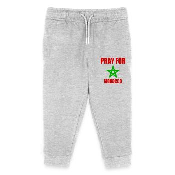 Pray for morocco - Kids Organic Sweatpants by Stanley/Stella - heather grey - Front